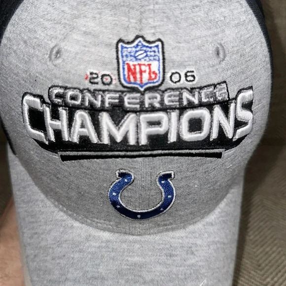 VTG 06 Indianapolis Colts Hat Cap Strap Back Gray Super Bowl XLI NFL Reebok Mens - Picture 5 of 8